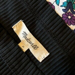 Madewell Ribbed Black Crop Top